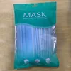 100pcs Disposible Masks Ziplock Flat Packaging Storage Bags Printed Non-Medical Face Mask Zipper Seal Mylar Pouches Plastic Packing Bag