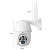 Telecamera IP WIFI HD 1080P Wireless CCTV esterna PTZ Smart Home Security IR Cam Allarme di localizzazione automatica 10 LED Telefono impermeabile Remo2991217