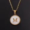 Nieuwste luxe goudkleur 26 Letter kettingen Alfabetschaal hanger ketting mode ketting ketting voor vrouwen heren sieraden2880640