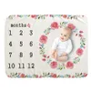 70 * 100 CM Dekens Pasgeboren Fotografie Achtergrond Dekens Baby Milestone Baby Bloem Number Swaddle Brief Swaddling Wrap LJJP243