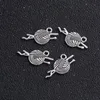 200pcs/Lot Antique Silver Plated Yarn Ball Knit Crochet Charms Pendants for Jewelry Making Bracelet DIY Handmade 12x24mm