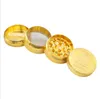 Smoking Pipes Metal Cigarette Mill with diameter of 40mm four layer zinc alloy gold coin Cigarette Mill and cigarette breaker