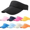 Sun Hat Visor Golf Hats Plain Взрослые Лето Дешевле Пустые Спортивные Шапки для Мужской Женский Регулируемый пляж Casqeett 11 Сплошной Цвет Оптом