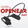 Bluetooth 5.0 auriculares internos del gancho AS3 inalámbrica conducción ósea Headset w / Mic para llamadas manos libres auriculares impermeables IPX5
