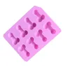 Silicone Ice Mold Grappige Snoep Biscuit Ice Mold Tray Bachelor Party Jelly Chocolate Cakevorm Huishouden 8 Gaten Bakken Tools Mold DHL GRATIS