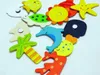 Colore legno Messaggio magnete frigorifero Clip per bambini Simpatico cartone animato Adesivo magnete frigorifero in legno XB1