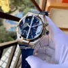 Ny 42mm P47450000A9039 Overseas MEN039S Automatisk Watch Blue Dial Power Reserve Multifunktion Gents Top Quality Watches Blue5968874