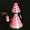 8-tums vattenmelon Dab Rig vattenpipor med 14 mm skål Perc Glass Bong Heady Mini Pipe Wax Oil Rigs Bubbler