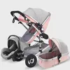 Baby Stroller 3 In 1 Echte draagbare koetsvouw PRAM Aluminium frame Stroller