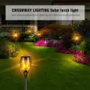 Luz de llama solar parpadeante IP65 a prueba de agua LED luces solares de jardín Control de luz suave de jardín diseño de llama de baile al aire libre