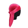 Velvet zweet-absorbent headscarf heren satijn durags bandana tulband pruiken mannen zijdeachtige durag headwear hoofdband piraat hoed haaraccessoires