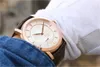 Montre DE Luxe 38-mm-Saphirglasgehäuse mit Kalbslederarmband, 70 Stunden Gangreserve, manuelle Ketten-Herrenuhr Relojes-Armbanduhren