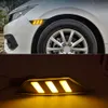 2st för Honda Civic 2016-2021 LED Side Marker Turn Signal Lamp Light (Amber) Running Light/Position Lights (White)