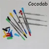 100pcs sigara içme balmumu dabbers silikon uçlu dabbing aracı 120mm cam dabber aletleri paslanmaz çelik boru temizlemeTool