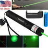 10Miles Super Range Military 1mW Green Laser Pointer Pen 532nm Astronomy Visible Beam Rechargeable Adjustable Cat Toy+18650 Battery+Charger