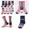 Trump chaussettes président MAGA Trump lettre bas rayé étoiles drapeau américain chaussettes de sport Trump 2020 chaussette CYZ2526