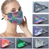 Washable Reusable Face Mask Fashion Bling Bling Sequins Protective Mask Cotton Dustproof Mouth Cover Face Masks Women Designer Masks