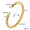 luxury High Quality 316L Stainless Steel Bracelets Bangles Gold Silver Color Cable Wire Cuff Bracelets for Women Men Jewelry2875452