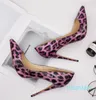 Heißer verkauf-Top Qualität Leopard Patent Leder Frauen Pumpen Spitz Dünne High Heels 2018 Neue Mode Luxus Frauen Schuhe große Größe