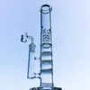 Nieuwe 12 Inch Glas Bongs Dikke Bong Triple Water Pipe Birdcage Percolators Olie DAB Rig 18mm Vrouwelijk gewricht met Kom