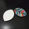 fedex sublimation blank Earrings Double-sided sublimation earring leaves shape eardrop with DIY earring the best gift