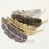 Europea USA vendita caldi di lusso del progettista delle clip di capelli aggancio di cerimonia nuziale dei perni di capelli della piuma dell'annata per le donne Ragazze