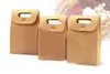 10 * 15,5 * 6cm 500pcs Emballage de qualité Papier Kraft Stand Up Sac de fenêtre alimentaire Sacs de noix / thé / gâteau / biscuits / sacs à café