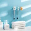 Porte-brosse à dents en silicone à aspiration puissante étanche en forme d'animal mignon de salle de bain à la maison