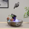 Decoração criativa da fonte de água de estilo chinês decoração de feng shui escritório sortudo pequeno tanque de peixes umidificador de peixes5232887