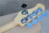 5ストリングボンレイホワイトベースギターベースウッドボディブラックバインディングメープルネックローズフィンガーボード固定ブリッジアクティブバッテリー5875150