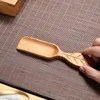 Cucchiaino da tè manico a forma di foglia vintage chicchi di caffè in bambù cinese pala accessori per stoviglie SN4534