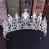 Kmvexo Red Black Crystal Tiara Bridal Crown for Wedding Bride Gold Rhinestone Crowns Headband smycken Hårtillbehör Y2007277246295