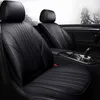Universal Fit Full Leather Car Seat Cover Airbag Compatible för de flesta bil sedan SUV eller BMW MercedesBenz Mazda Protective Cushion P6090668
