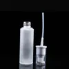 20 30 40 50 60 80 100 ml Runda frostat glas Tomt glas parfym eller Kölnflaska med fin dimma Silver Sprayer Refillable