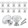 10st / set 30mm Diamant Shape Design Crystal Glass Knoppar Skåp Drawer Dra Kitchen Skåp Dörr Garderob Handtag Hårdvara