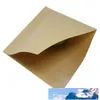 100Pcs/Lot 18*18cm Brown Anti-Oil Kraft Paper Package Bags Open Top Kraft Paper Oilproof Pouch Baking Sandwich Pack Bags