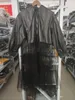 Lanmrem Spring Jackets New Jackets Women Fashion Solid Coll Long Mesh Gauze Schitching Pu Leather Coat مع حزام PB279 T200212