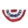 USA Geplooide Halve Cirkel Fan Vlag Amerikaanse Ster en Strepen gesp Grommets banner Outdoor Decoratie Amerikaanse tuin Vlag 90*45CM DA642