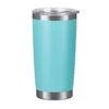 20oz Drinking Cup Tumbler Muggar med lock Rostfritt stål Vinglas Vakuumisolerad koppar Travel 18Kolor 9010