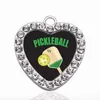 Pickleball Circle Charms Copper Pendant For Necklace Bracelet Connector Women Gift Jewelry Accessories
