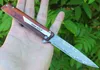 Coltello pieghevole Flipper con cuscinetti a sfera di alta qualità 1Pcs VG10 Lama a punta di goccia in acciaio di Damasco Palissandro + Manico in lamiera di acciaio inossidabile Coltelli EDC