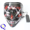 Colplay LED Party Mask EL Wire Skull Ghost Face Mask Scary Halloween Glow Masquerade Mask Light Flash Glowing Grimace Horror party props