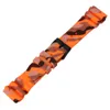 High Quality Watch Accessory 22mm Silicone Band Military Army Camouflage Color RedBlackOrange Diver Rubber Watch Strap Replaceme3257216