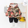 2020 kinder Jungen Kleidung Baby Anzug Mit Kapuze Camo Top + Hosen Sport Kinder Kinder Outwear Baby Geschenke für Neugeborene Jungen grün kleidung1