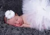 Baby Girl Clothes Tutu Skirt Flower Girls Tulle Tutu Skirts Headband 2pcs Set Newborn Photo Prop Outfits Photography Props 18 Colors DW5605