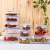 cheapest!!Glass Storage Containers with Lids Glass Meal Prep Containers Airtight for Food Storage with transparent Lids Leak Proof