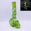 25cm/10inch Tall Smoking Hookahs Soft Glass Water Bongs with Glow in the Dark Wrap