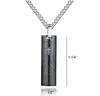 New Personality Stainless Steel Black Lord's Prayer In English and Cross decorative with Silver Chain Men's Fashion Jewelry