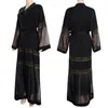 MD 블랙 아바야 두바이 터키 이슬람 히잡 드레스 2020 Caftan Marocain 아라비 이슬람 의류 Kimono Femme Musulmane Djellaba S90172481