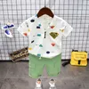 子供の小さな男の子の服セット2020夏のファッション幼児の子供Tシャツデニムジーンズショーツ服の服の服2 3 4 5 6年15328264